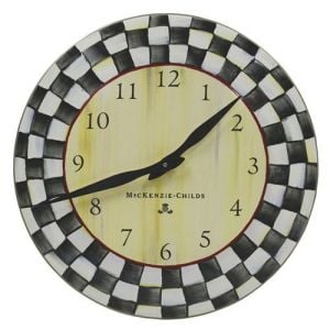 Courtly Check Enamel Clock