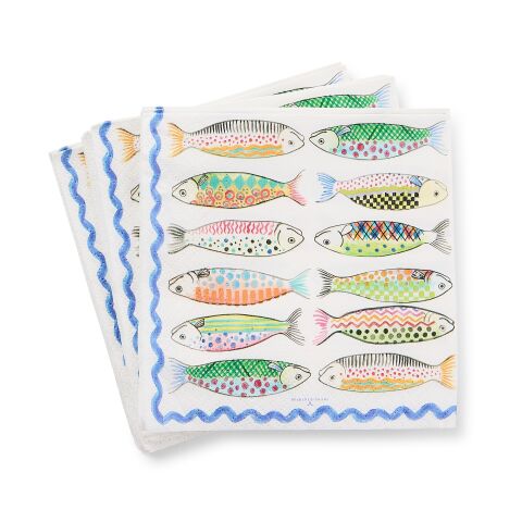 Go Fish Cocktail Paper Napkins