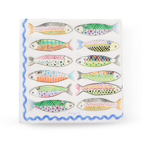 Go Fish Cocktail Paper Napkins