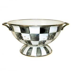 Courtly Check Enamel Colander - Large