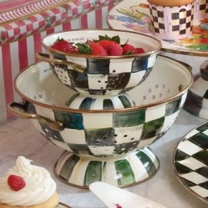 Courtly Check Enamel Colander - Small