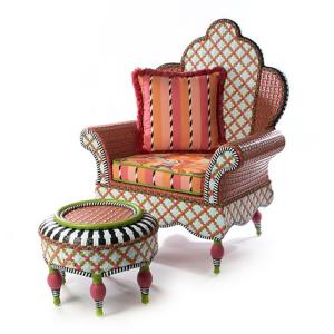 Breezy Poppy Outdoor Wing Chair