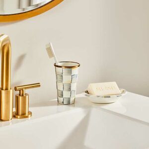 Sterling Check Enamel Soap Dish
