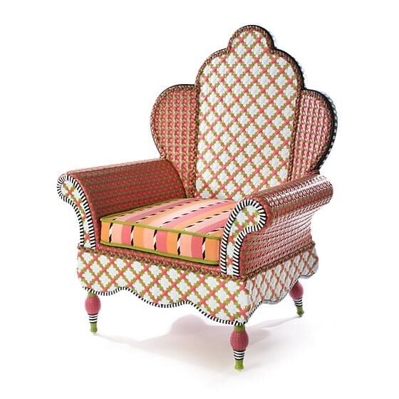 Breezy Poppy Outdoor Wing Chair