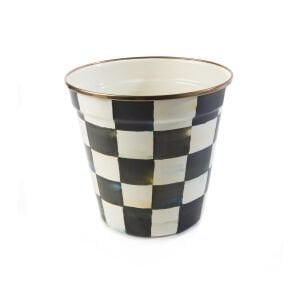 Courtly Check Enamel Garden Pot - Medium