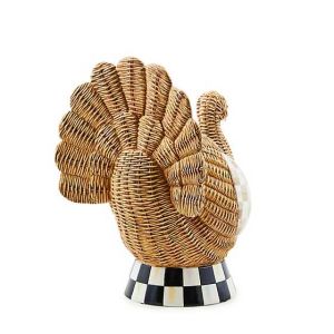 Autumnology Check Basket Weave Turkey Figurine