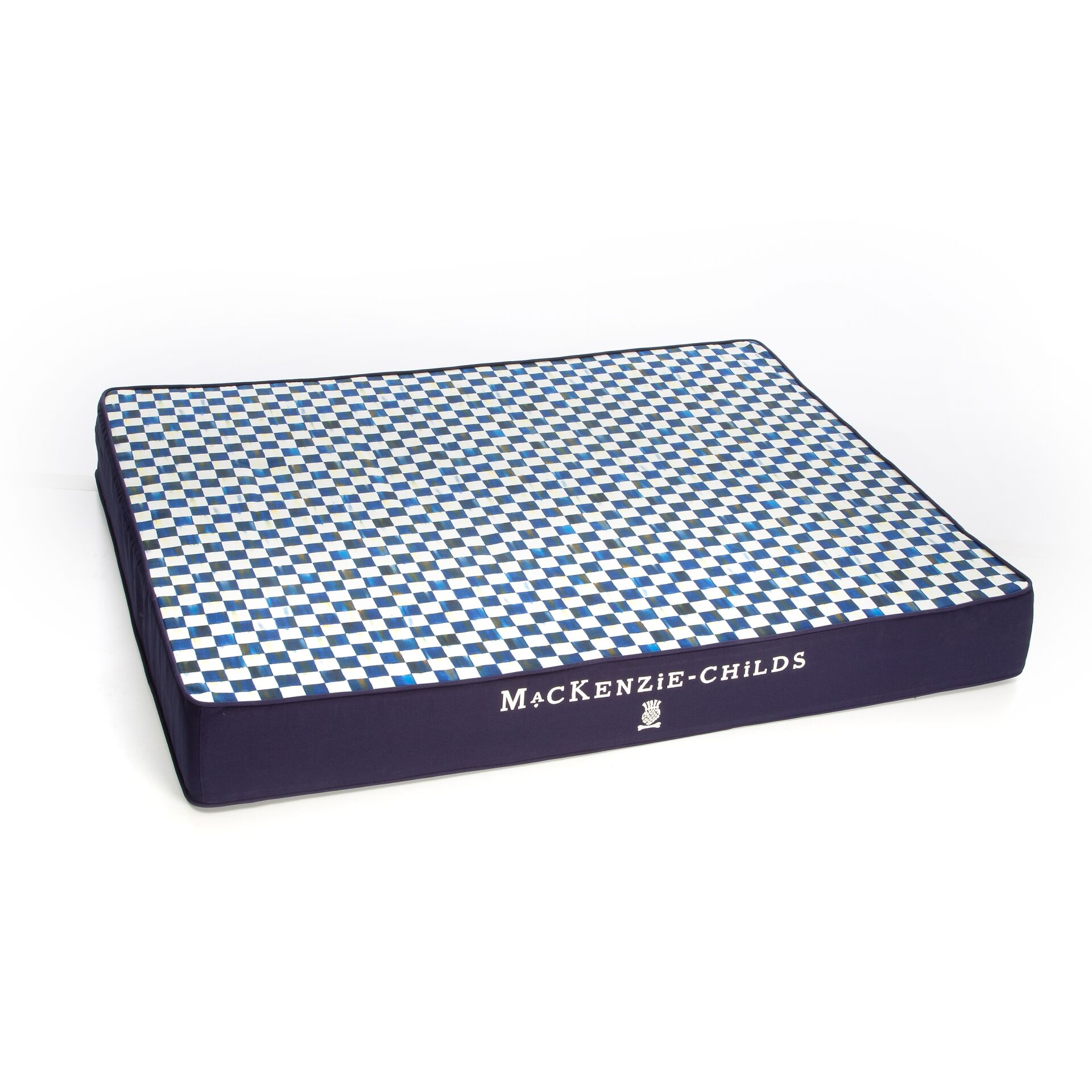 Royal Check Pet Bed - Blue - Large