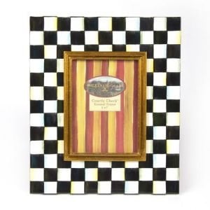 Courtly Check Enamel Frame - 5'' x 7''
