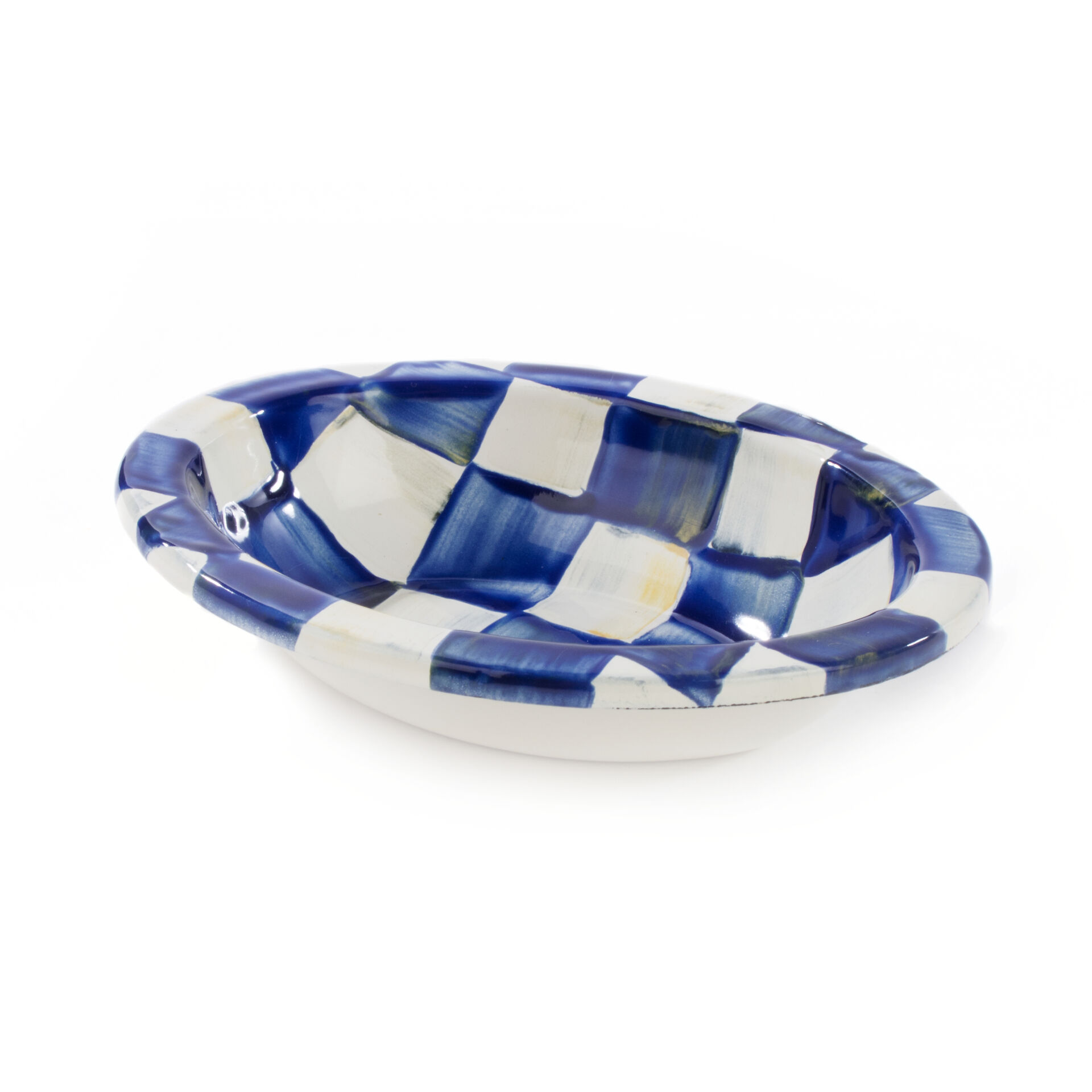 Royal Check Enamel Soap Dish
