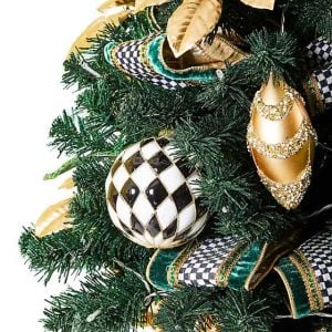 Emerald Luxe Illuminated Potted Tree