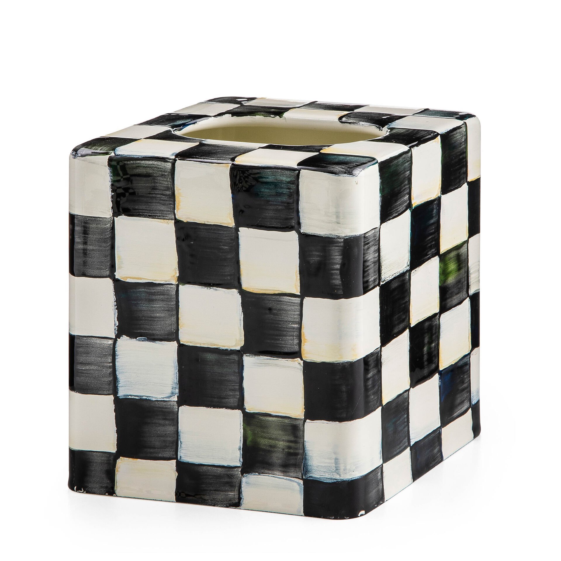 Courtly Check Enamel Boutique Tissue Box Cover