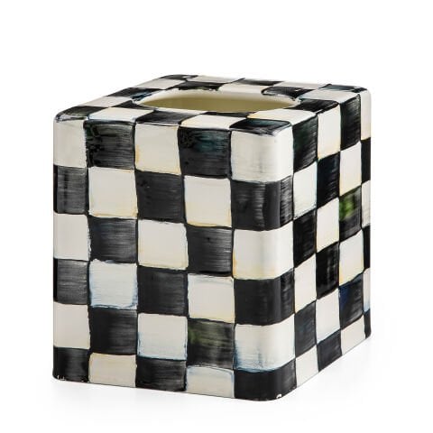 Courtly Check Enamel Boutique Tissue Box Cover