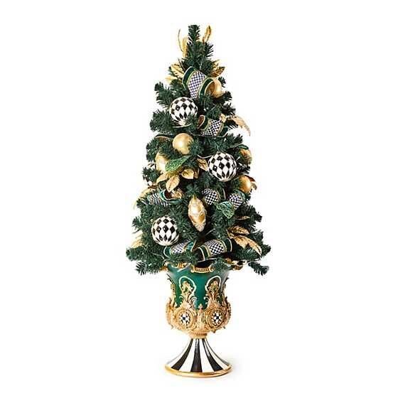 Emerald Luxe Illuminated Potted Tree