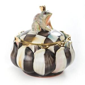 Frog on Lidded Dish - Courtly Check
