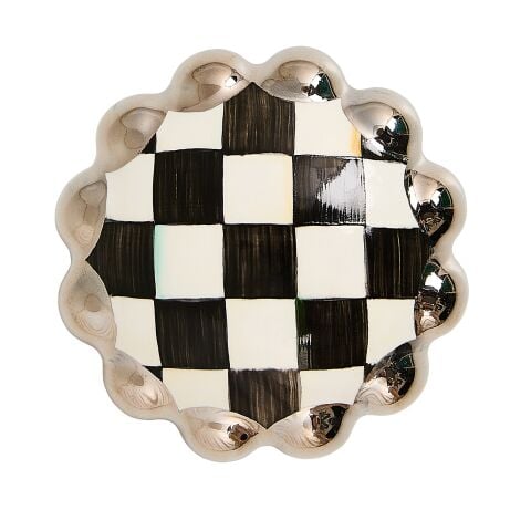 Courtly Check Platinum Round Knob