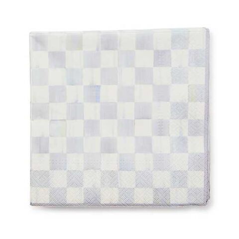 Sterling Check Luncheon Paper Napkins
