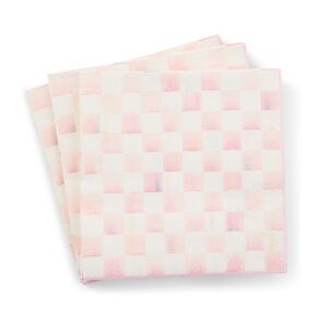 Rosy Check Luncheon Paper Napkins