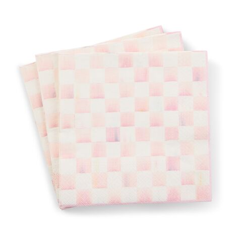 Rosy Check Luncheon Paper Napkins