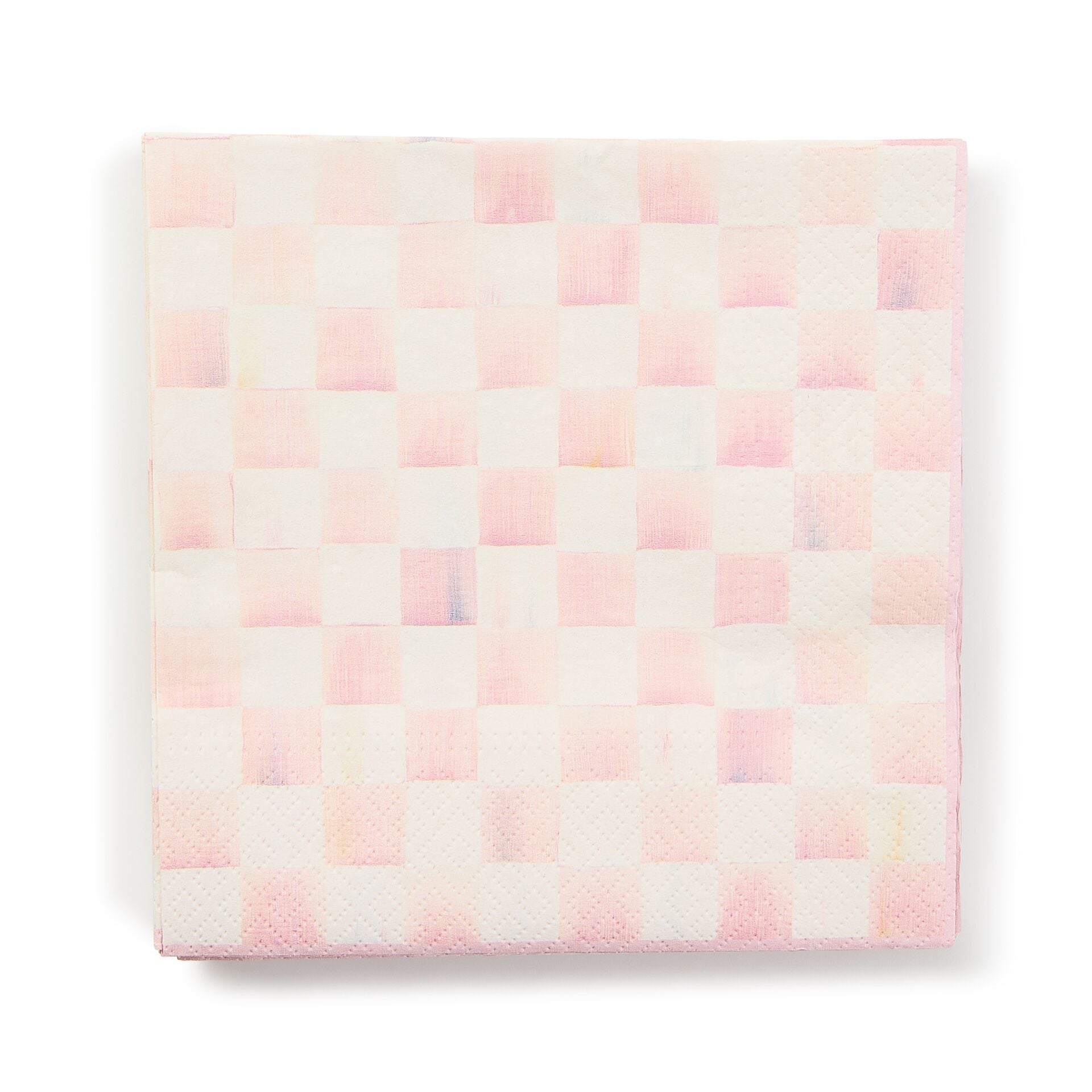 Rosy Check Luncheon Paper Napkins