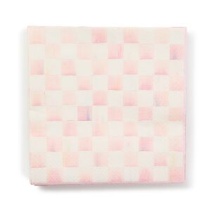 Rosy Check Luncheon Paper Napkins