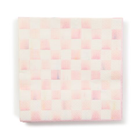 Rosy Check Luncheon Paper Napkins