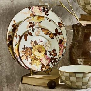 Wild Rose White Salad Plate