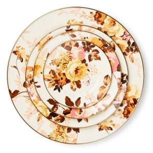 Wild Rose White Salad Plate