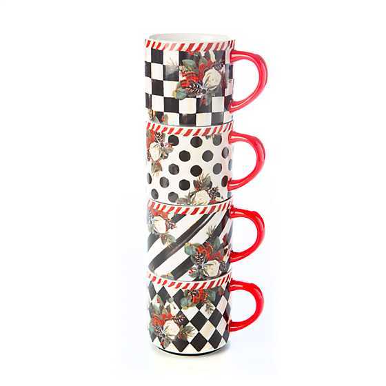 Scottish Bouquet Stacking Mugs - Set of 4