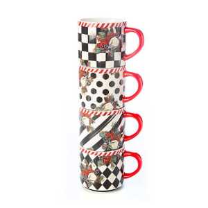 Scottish Bouquet Stacking Mugs - Set of 4