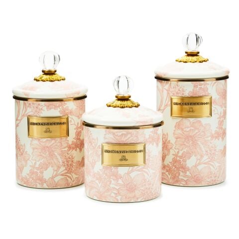 Rosy English Garden Medium Canister