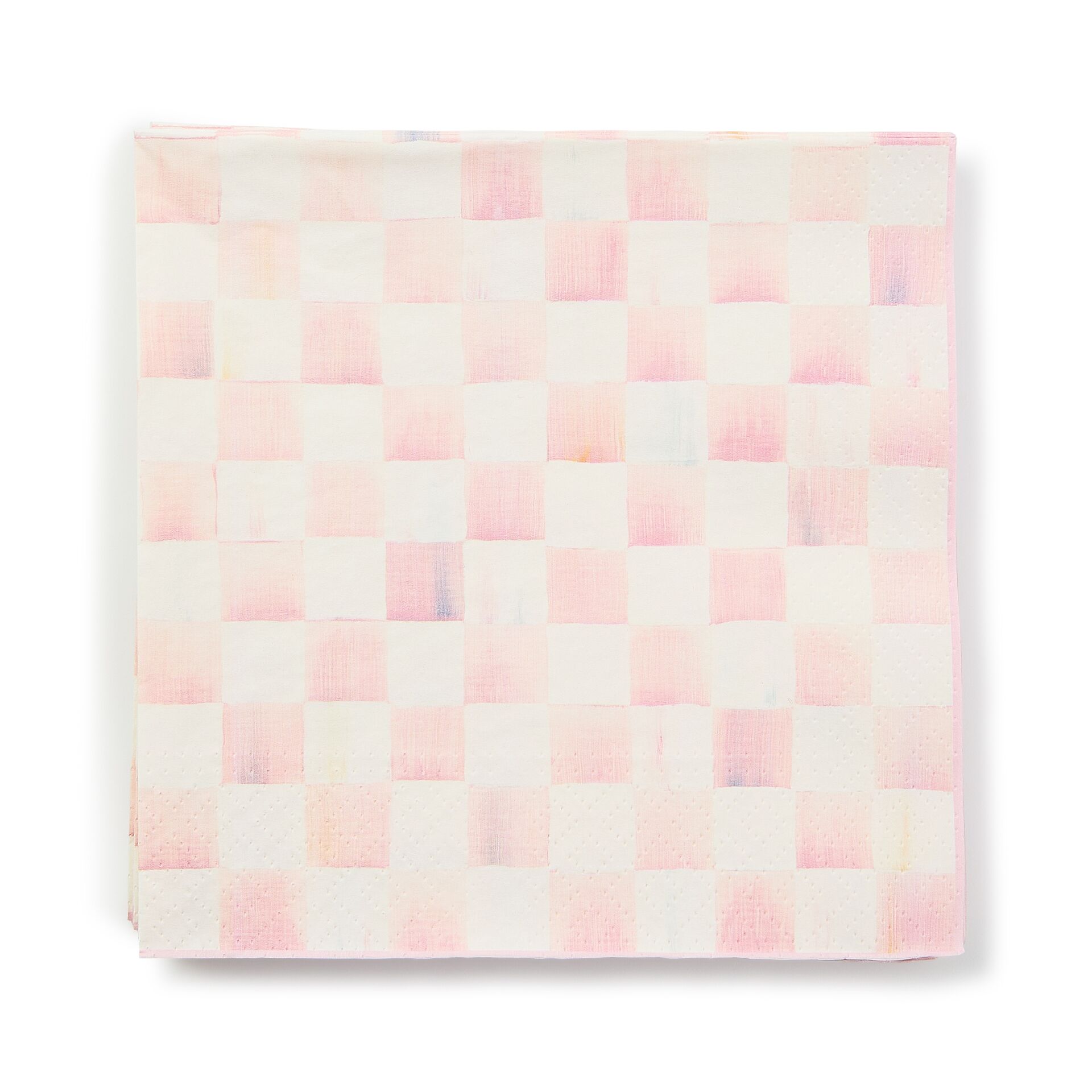 Rosy Check Dinner Paper Napkins