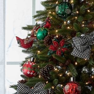 Poinsettia Beaded Ornament