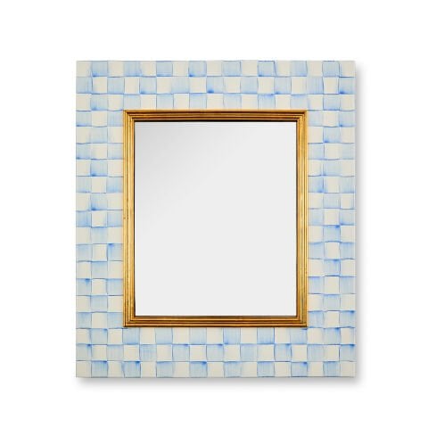 Sky Check Enamel Wall Mirror