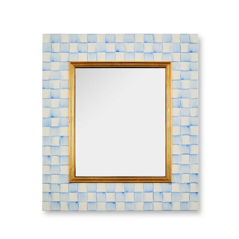 Sky Check Enamel Wall Mirror