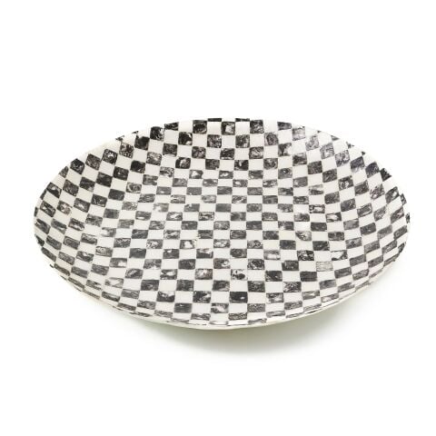 Courtly Check Capiz Decorative Bowl