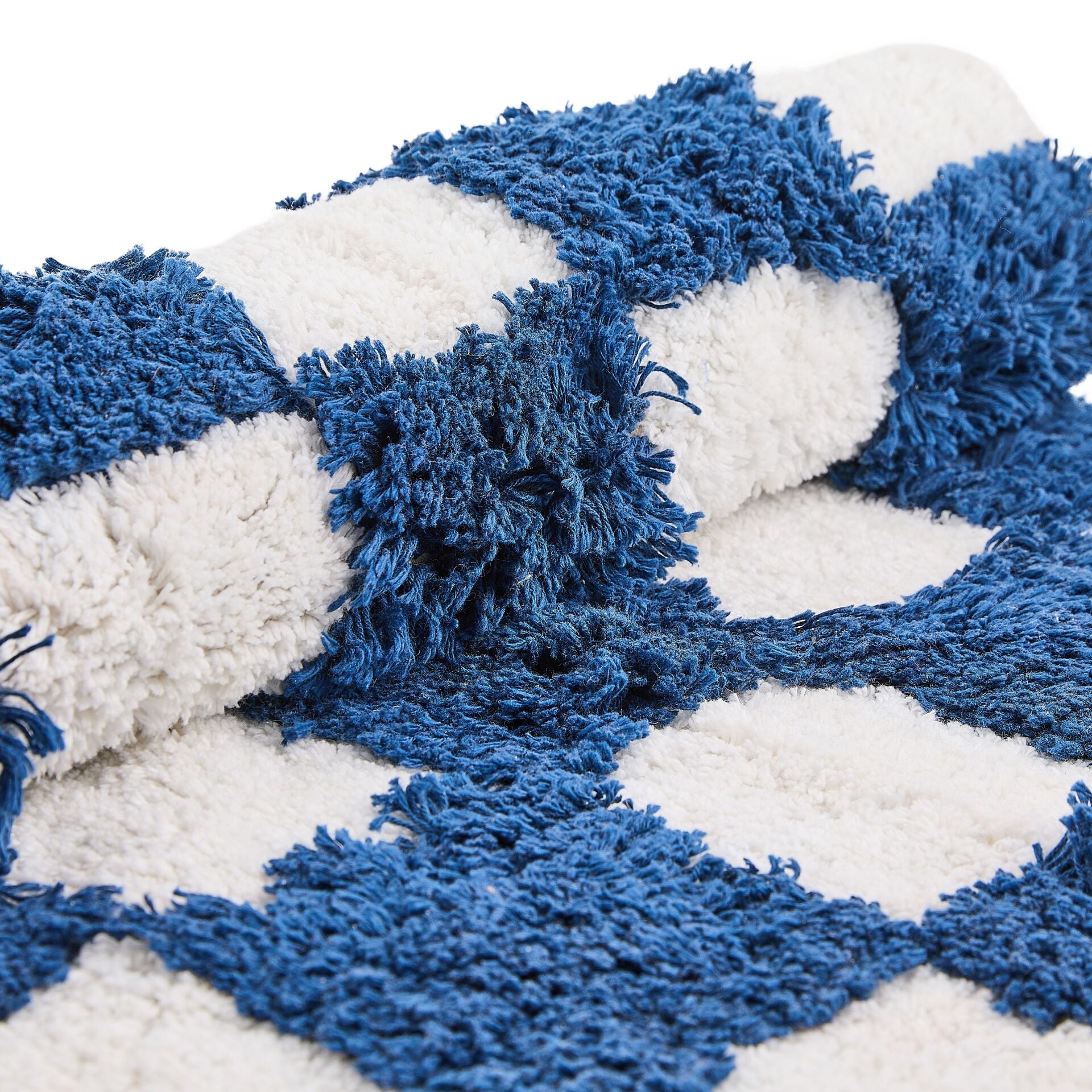 Checkerboard Indigo Bath Rug