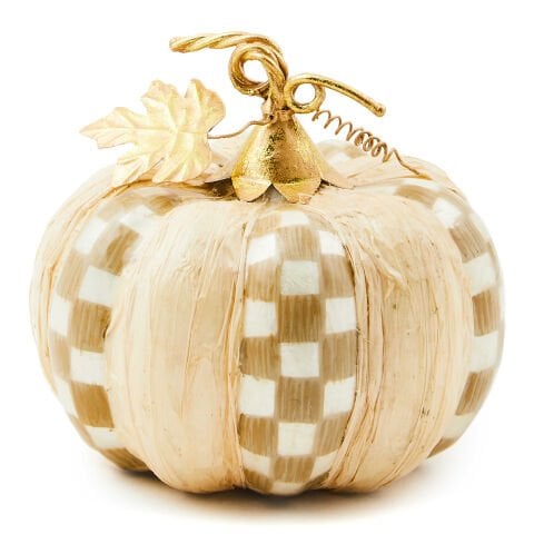 Autumnology Check Corn Husk Capiz Pumpkin