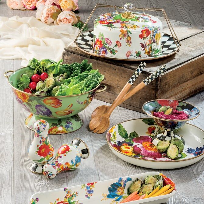 Flower Market Cake Carrier - White