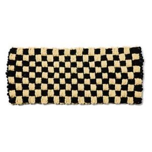 Woven Check Double Door Entrance Mat