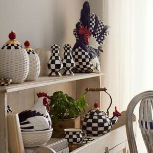Courtly Basket Weave Canisters -Set of 2