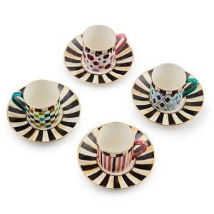 Sweetheart Espresso Cup & Saucer, Set of 4