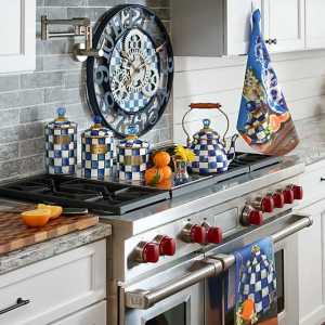 Royal Check Farmhouse Wall Clock - Small