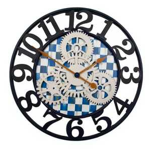Royal Check Farmhouse Wall Clock - Small