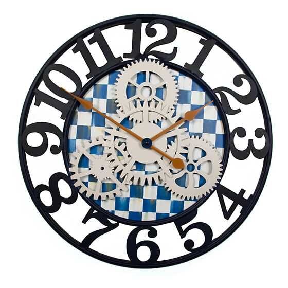 Royal Check Farmhouse Wall Clock - Small