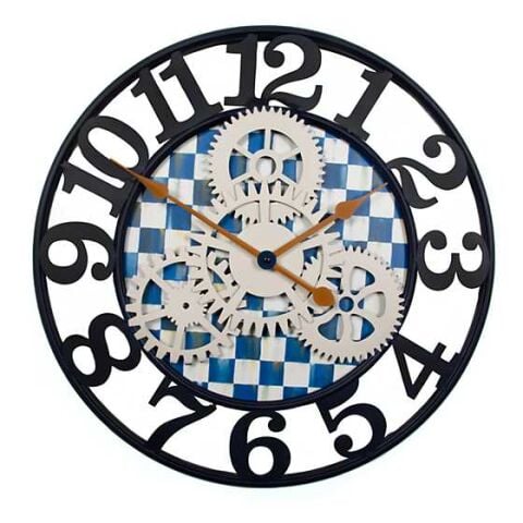 Royal Check Farmhouse Wall Clock - Small