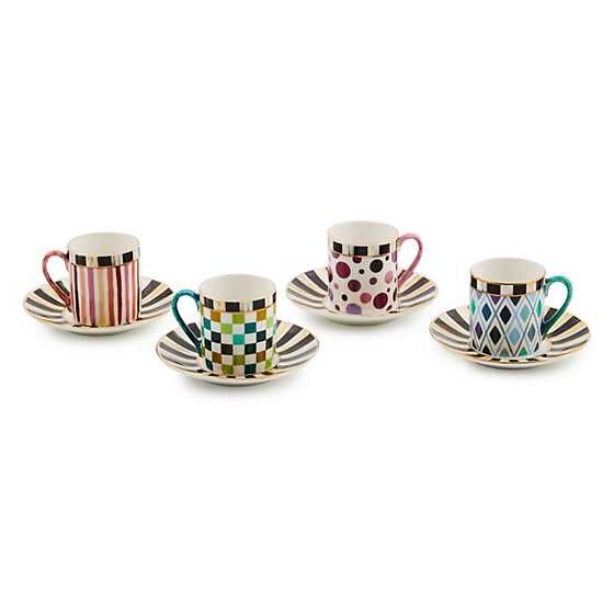 Sweetheart Espresso Cup and Saucer Set of 4