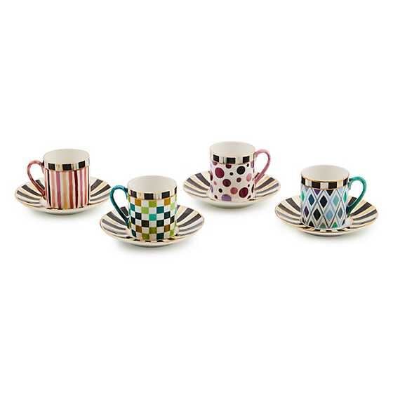 Sweetheart Espresso Cup and Saucer Set of 4