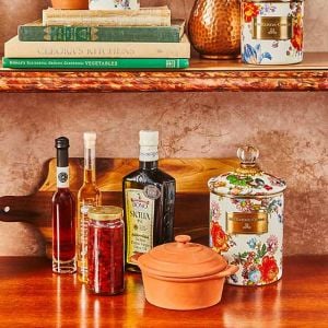 Flower Market Medium Canister - White