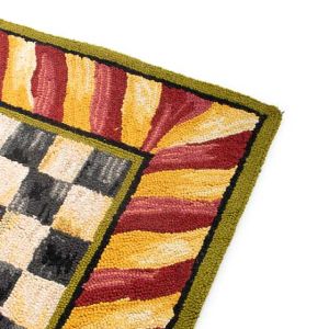 Courtly Check Red & Gold 2' x 3' Rug