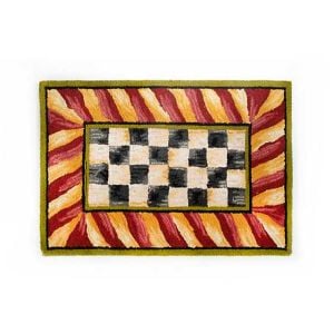 Courtly Check Red & Gold 2' x 3' Rug